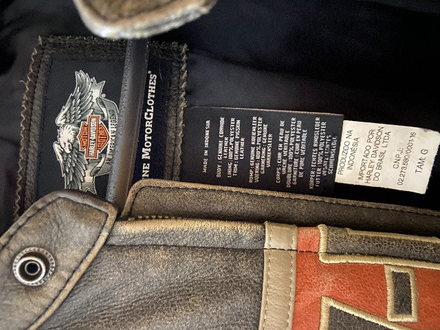 jaqueta couro legitimo harley davidson