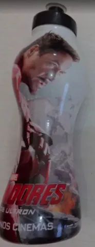GARRAFA SQUEEZE FILME VINGADORES MARVEL TONY STARK ROBERT DOWNEY JR - Foto 2