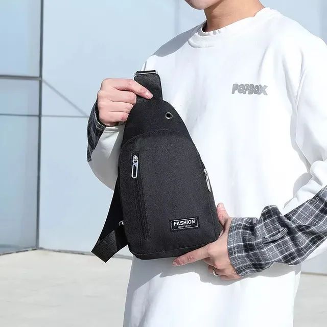 Bolsa de ombro Masculina, moda Fashion resistente, mochila de leite ao ar livre pequena. - Foto 5