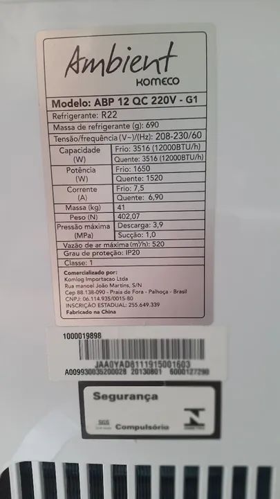 Ar condicionado portátil - Komeco - 12 mil Btus - Quente e frio - Foto 4