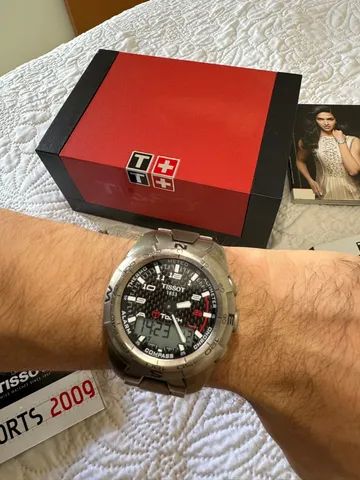 Rel gio Sui o Tissot T Touch II Titanium Acess rios Samambaia