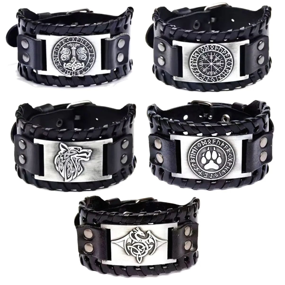 Bracelete de couro viking . - Foto 2