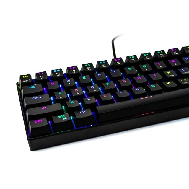 Teclado Mecânico 60% CK61 Essential Preto Switch Vermelho RGB Motospeed - Foto 5
