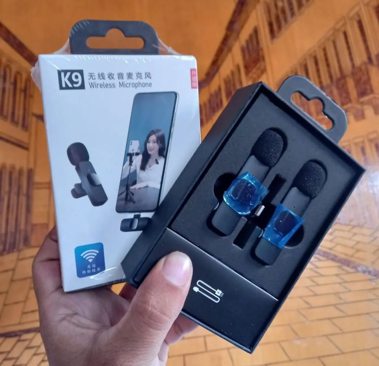 Microfone de lapela duplo  IPhone e Smartphone- ENTREGA GRÁTIS 