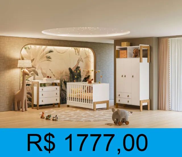 Jogo de quarto de bebê completo - Entrega e montagem Gratis 