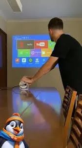 Lacrado Mini Projetor Magic Cube 4K FullHD Portátil Wifi 5G + Bluetooth 5.0 Android 11 - Foto 5