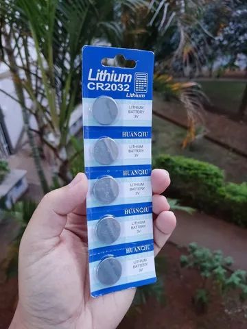 Bateria LITIO CR-2032 (3V) controle de alarme e etc