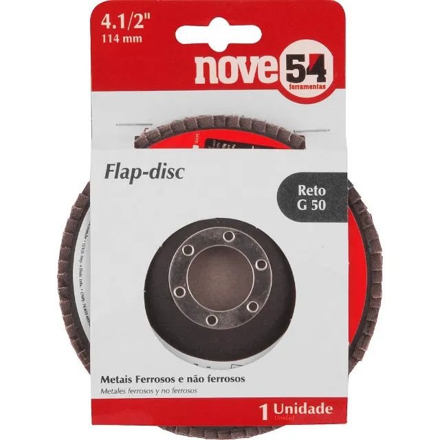 Disco Lixa Flap 4.1/2" Aço Madeira P/ Esmerilhadeira Nove54 - Foto 2
