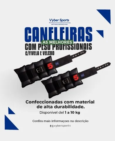 Caneleiras de peso Profissionais com Fivela e velcro