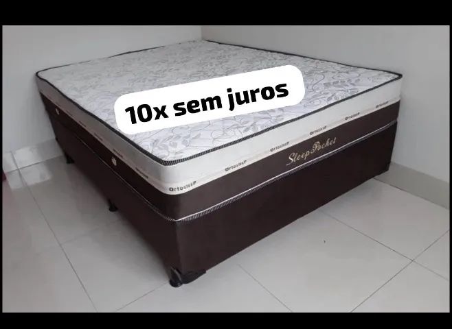 Cama box colchão e base (novo) brinde