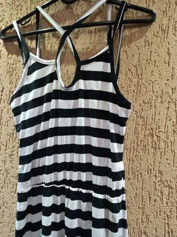 Vestido curto listrado- Marisa 