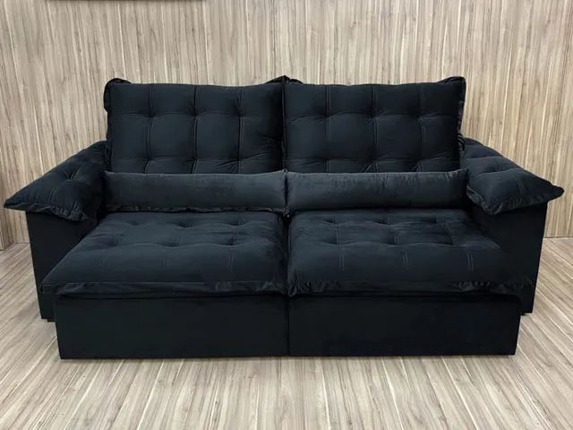 Sofá Retrátil Reclinável 1,80m Percinta e Molas Bonnel SUPER CONFORTO a64 - Foto 2