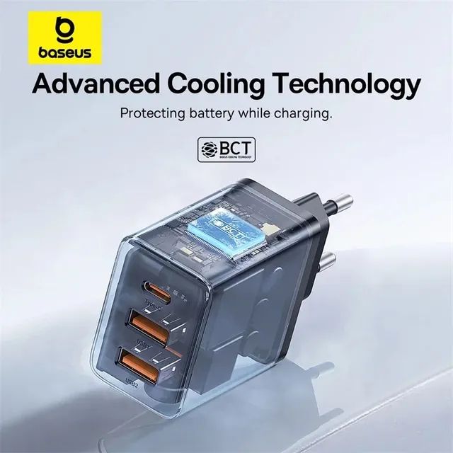 Fonte carregador turbo Baseus 30w PD + Cabo tipo C - Foto 3