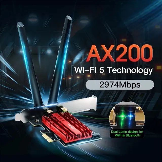 Adaptador PCIe: WiFi 5 3000 Mbps + Bluetooth 5.2 - Foto 3
