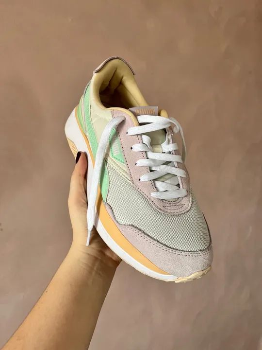 Puma suede verde y rosa hotsell