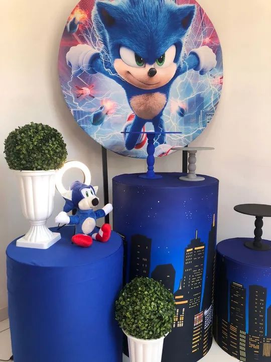Decoração de Festa Sonic - Tema Sonic Movie