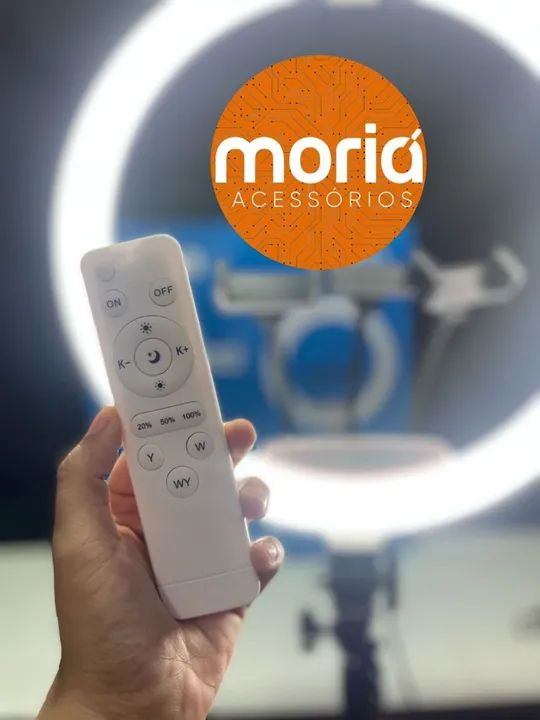 Iluminador Led Ring Light Grande 46cm 18 Polegadas Tripé 2.1<br> - Foto 3