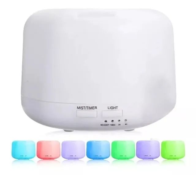 Difusor Aromatizador Umidificador De Ar E Óleos Essenciais Cor Branco