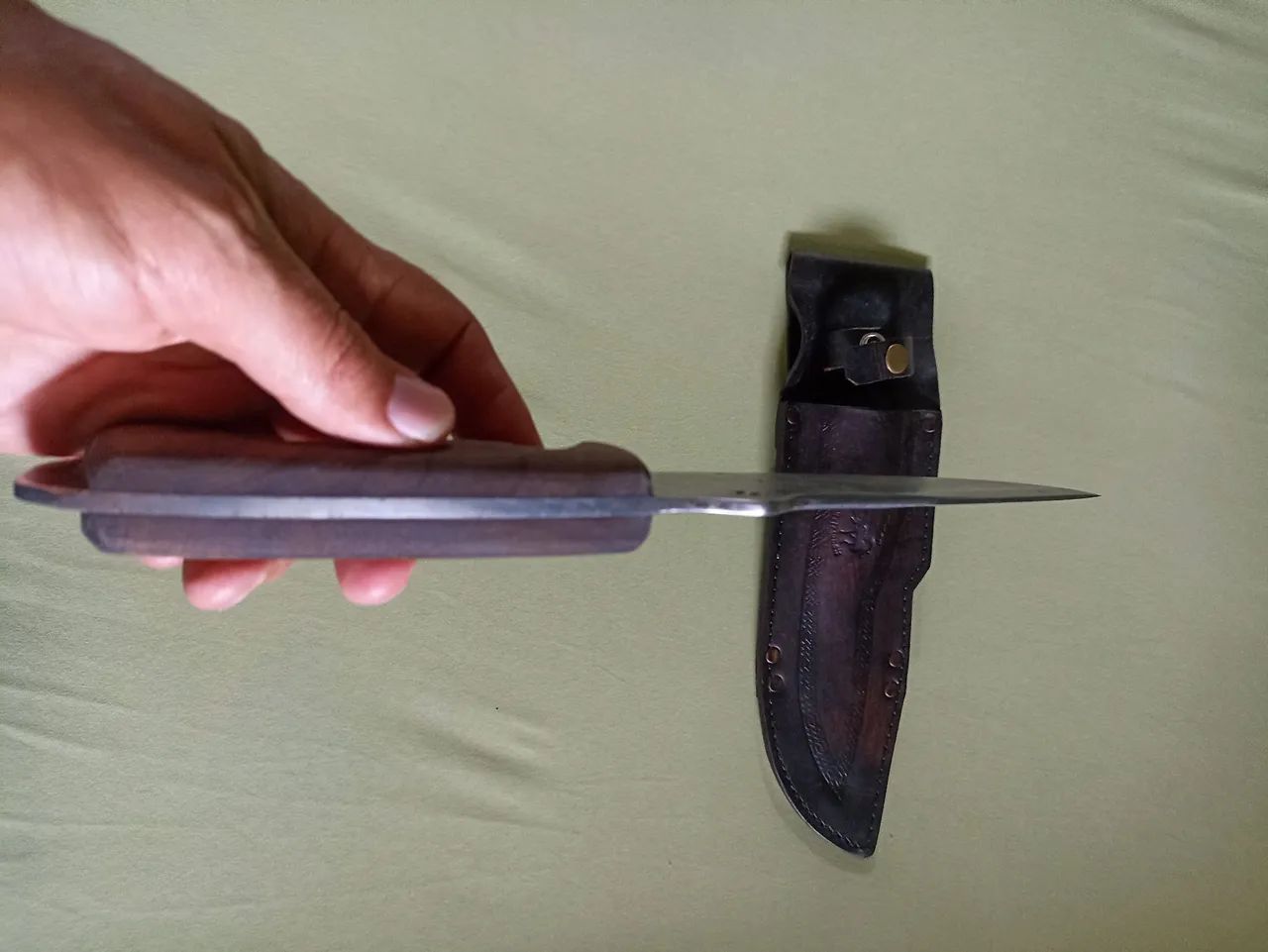 Faca de sobrevivência - disco de arado - Lâmina 3mm - Foto 3