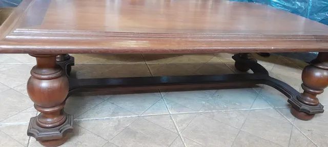 MESA DE CENTRO ANTIGA EM MADEIRA NOBRE - Foto 3