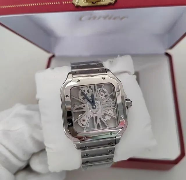 Relógio Cartier Santos Skeleton Automático 