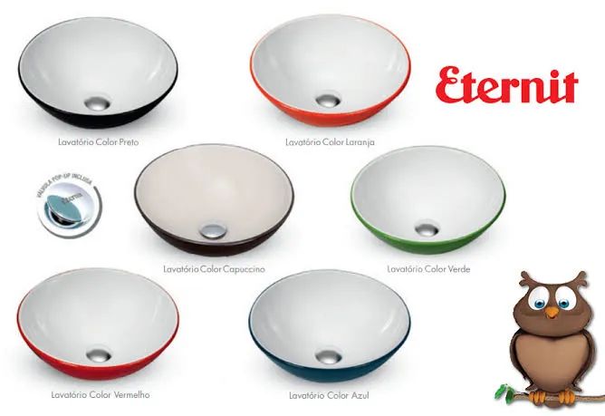 Cubas Eternit Color Redonda de Apoio 38cm  - Foto 5