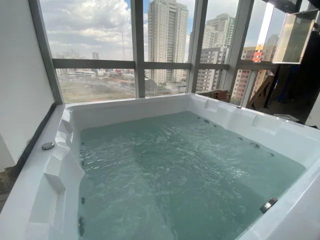 Spa com Hidromassagem Quadrado de 4 lugares (jacuzzi, Ofurô, banheira) completo. - Foto 4