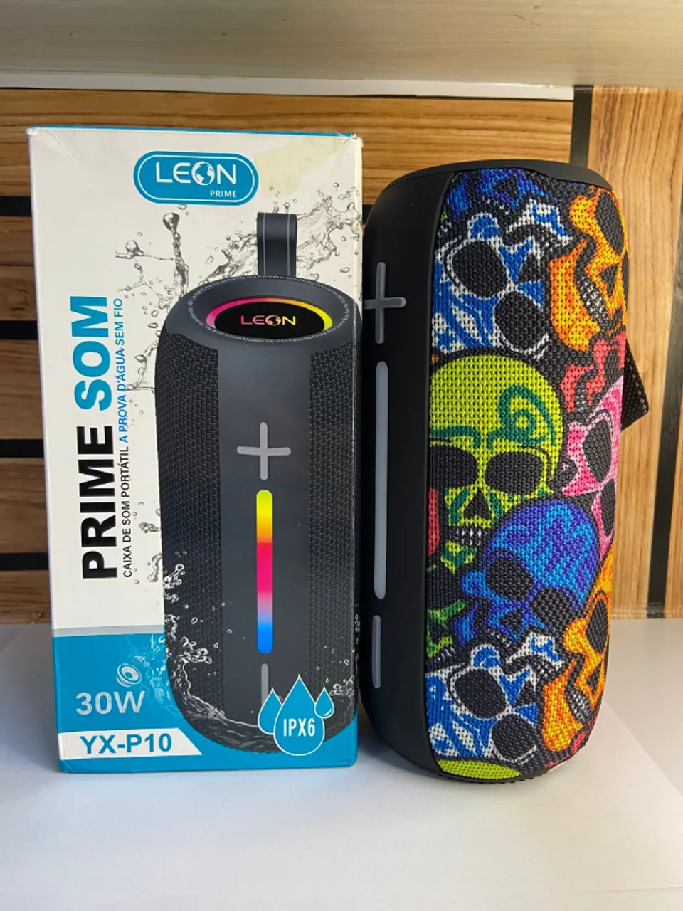 Caixa de Som Bluetooth Led RGB Leon Prime 30W YX-P10