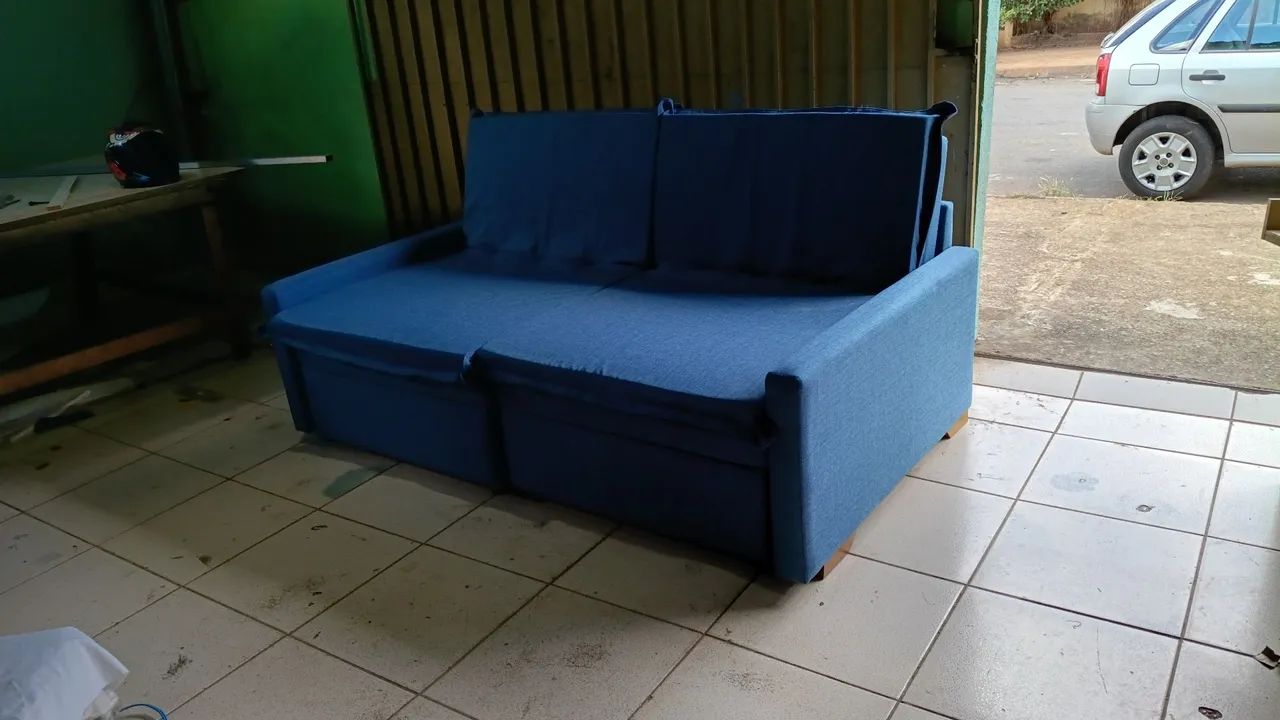 Sofá caixa zero com baú fabricação própria sob medida e encomenda  - Foto 3