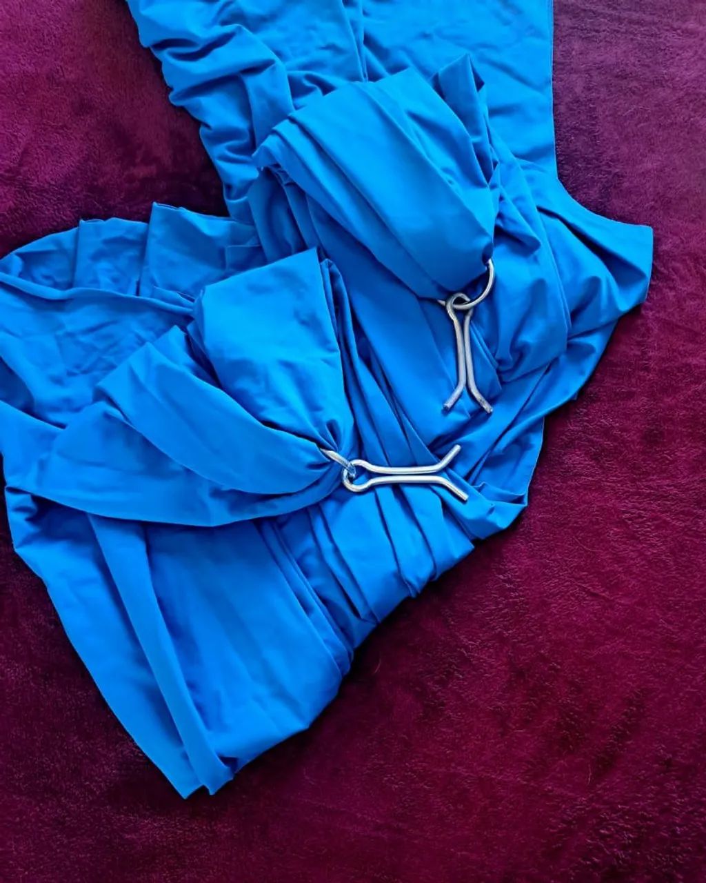 Tecido para Yoga Aéreo Azul - Foto 2