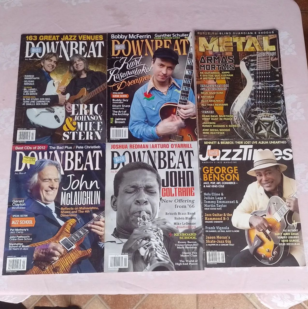 Lote de Revistas Downbeat, Bass Player, Guitar, Roadie Crew, Jazz Time. Oportunidade 