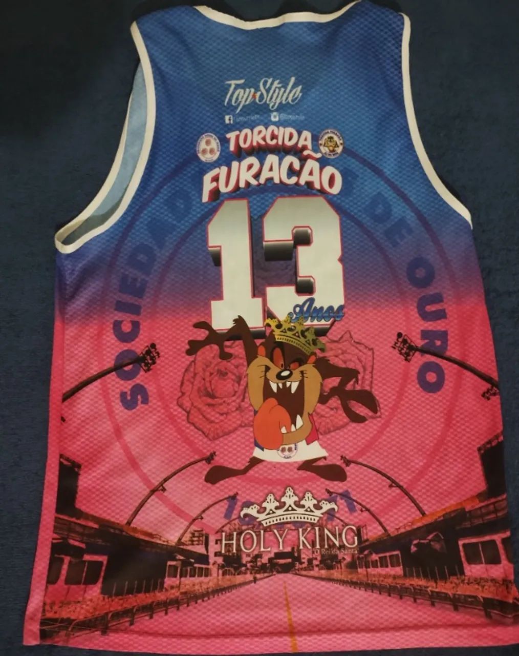 Regata Torcida Furacão Azul e Rosa - Foto 2