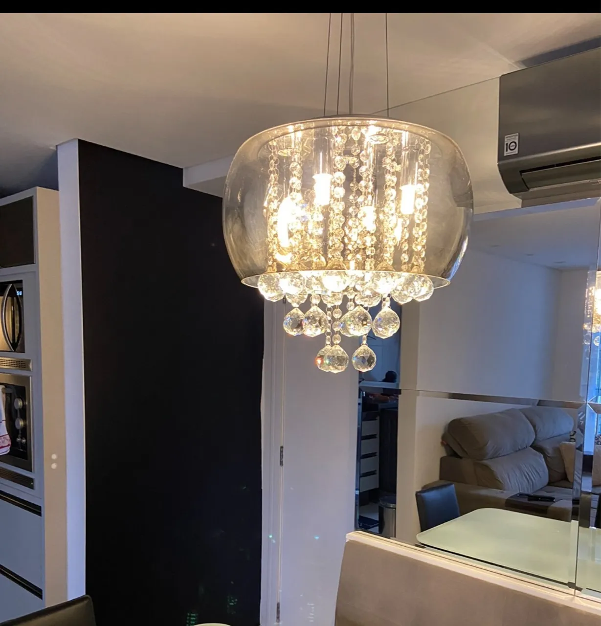 Lustre de Cristal Elegante - Iluminação Sofisticada