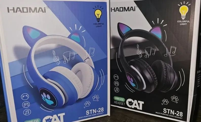 FONE DE OUVIDO BLUETOOTH ORELHA DE GATO STN-28 - Novo - Lacrado - Entregamos no DF R$65  ·