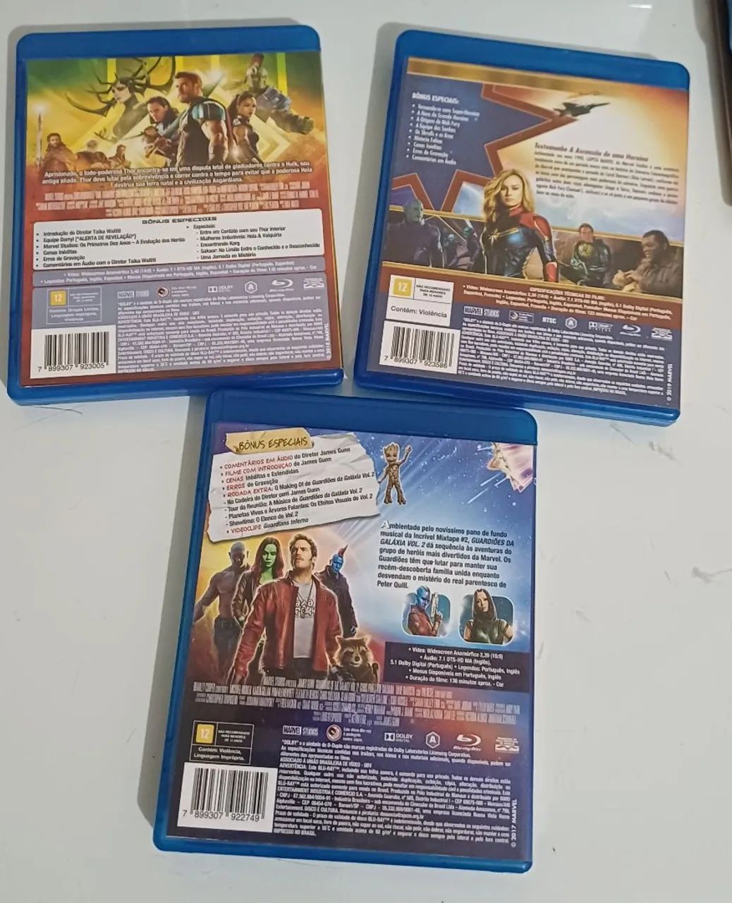 Blu-ray - Capitã Marvel, Thor Ragnarok e Guardiões da Galáxia 2 - Foto 4