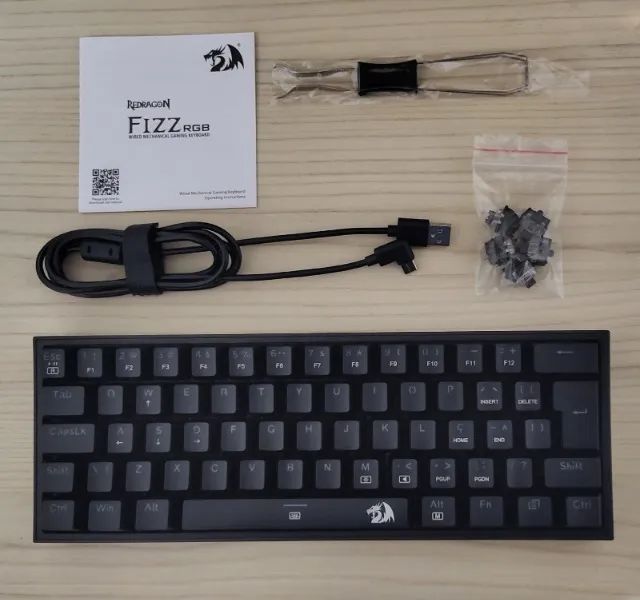 Teclado Mecânico Redragon Fizz RGB Black - NOVO - Foto 4