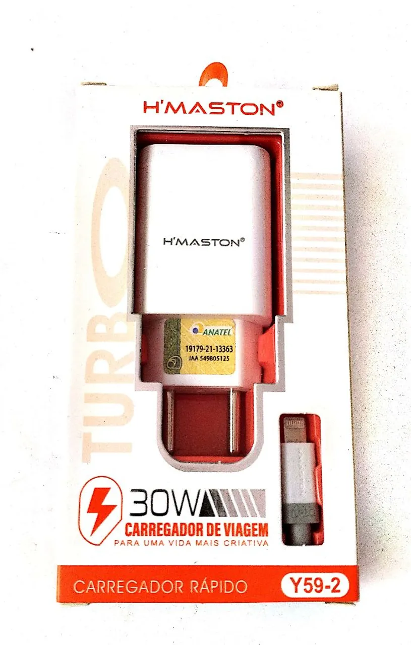 Carregador Rápido 30W H'MASTON Y59-2 iPhone