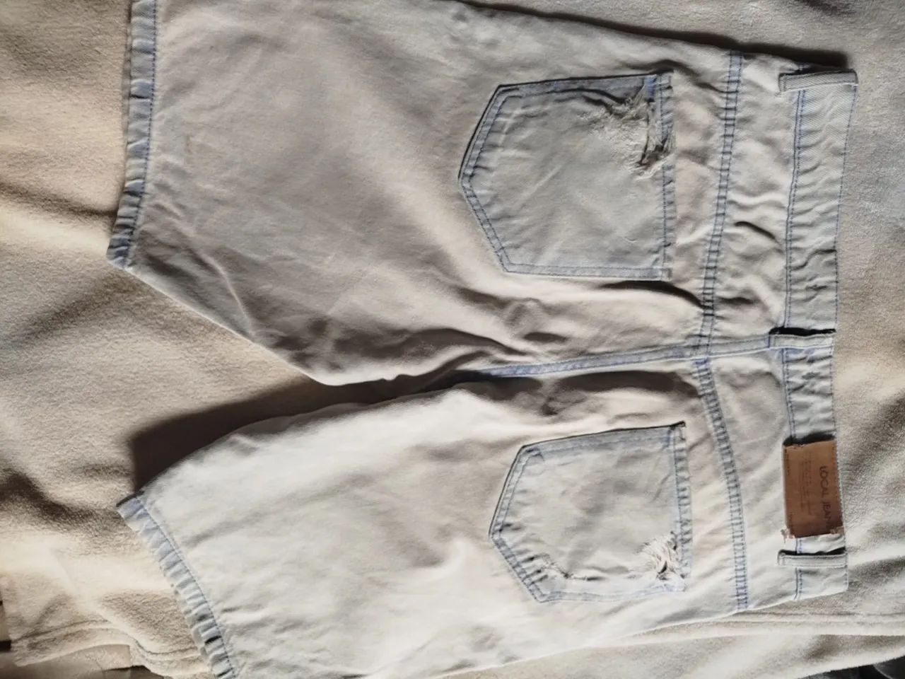 Shorts Jeans Destroyed Masculino - Tamanho 42 - Foto 4