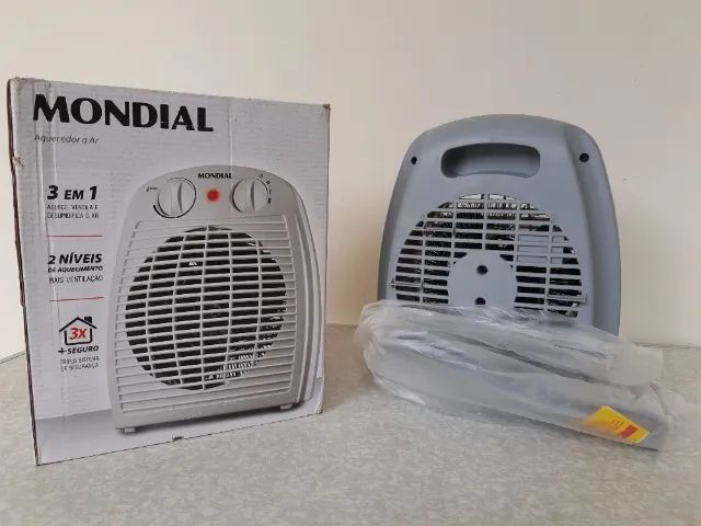 Aquecedor de ar Mondial 3 em 1. Aquece, ventila e desumidifica o ar. Novo!! - Foto 2