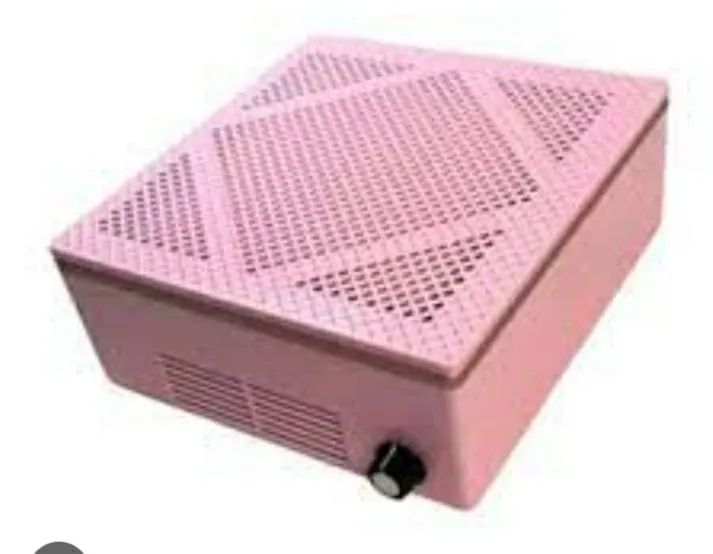 2 Sugador de pó, modelo churrasqueira, ideal para Nail Designer Rosa e Branco 