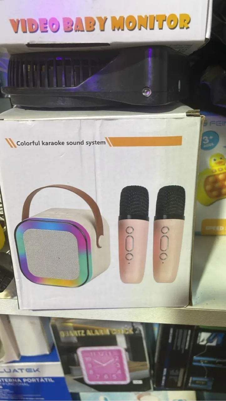 Karaokê Portátil com 2 Microfones