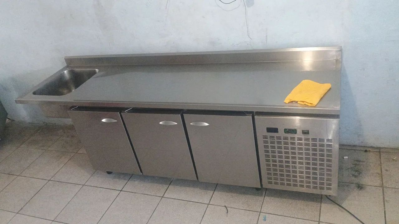 Balcão refrigerado inox com pia entrego hoje mesmo 5700 reais  - Foto 6