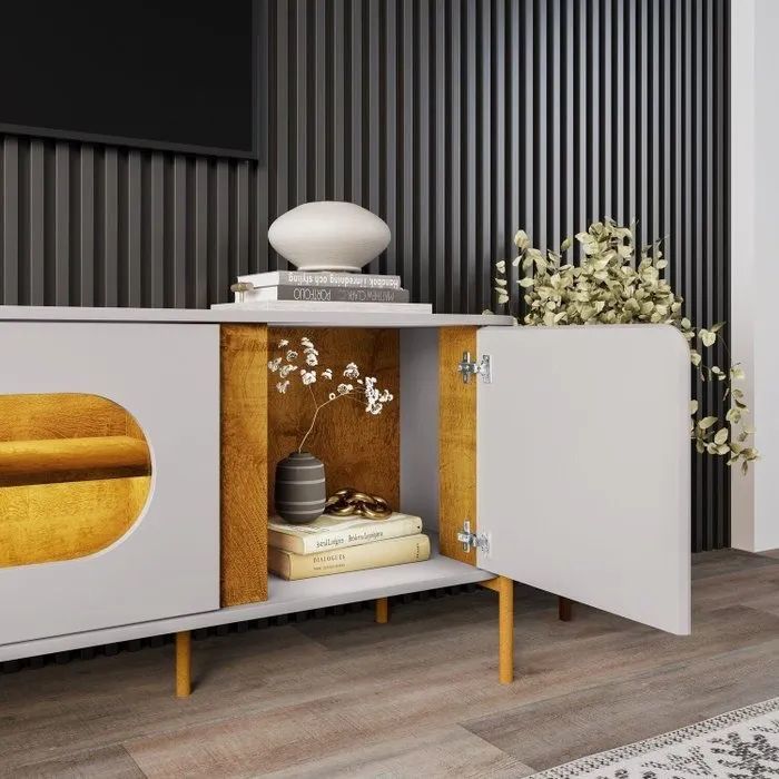 Rack com Painel Jurerê Design Orgânico com LED tt76 - Foto 2