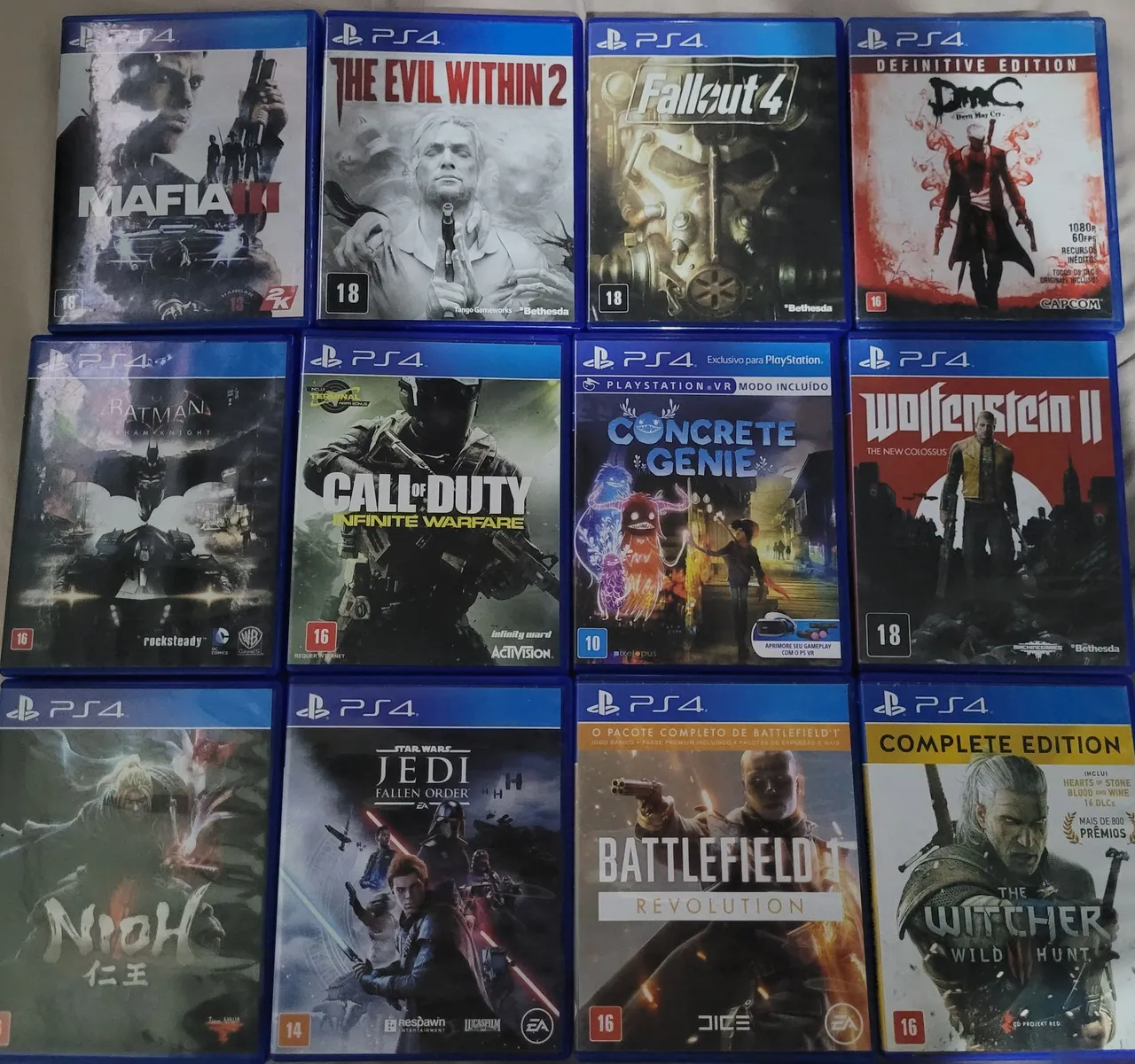 Coleção de Jogos PS4 - Diversos Títulos