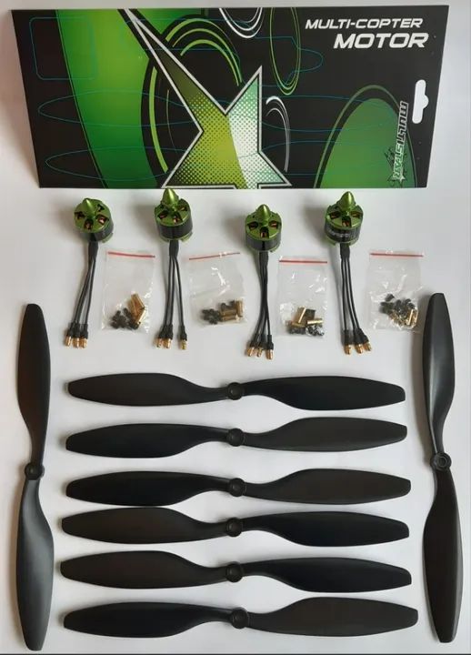 Drone - kit com 4 Motores 935KV, 8 pares Hélice 1045 e 4 ESC 20A (usados) - Foto 2