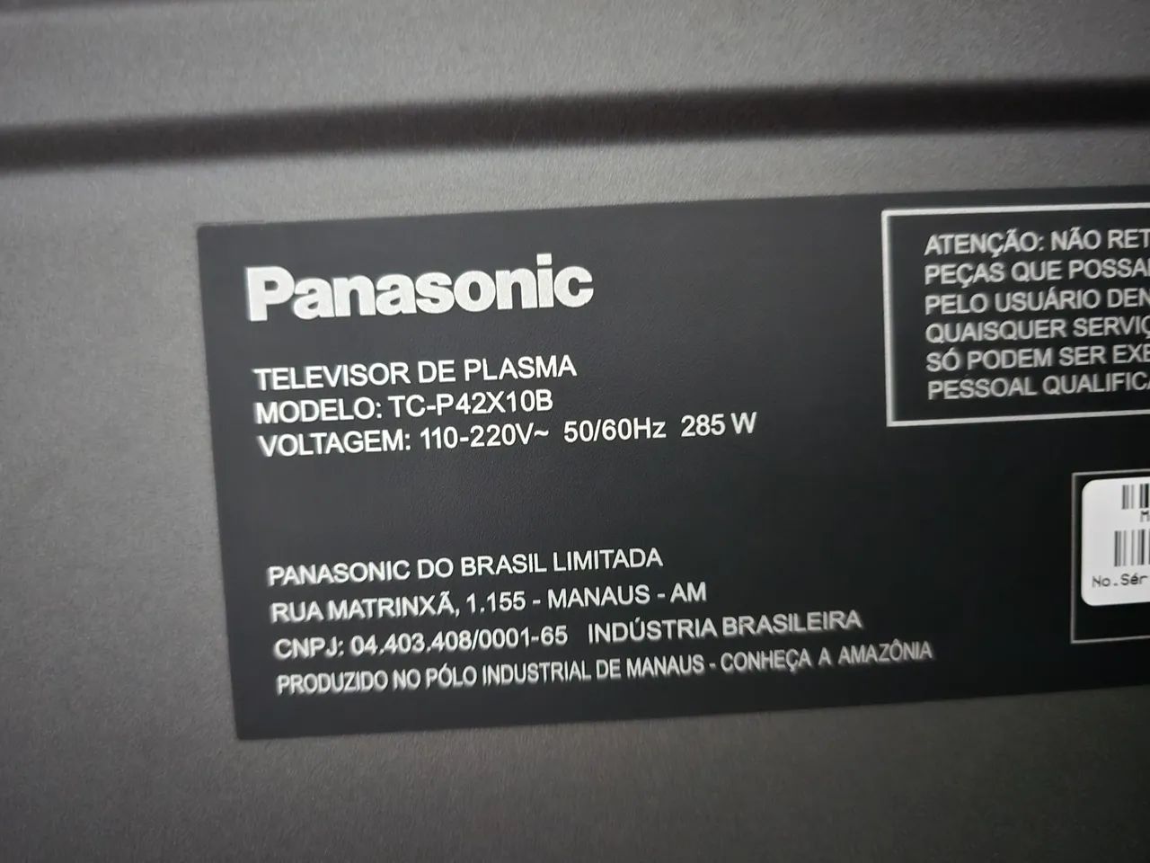 TV Panasonic Plasma 42 polegadas - Foto 5