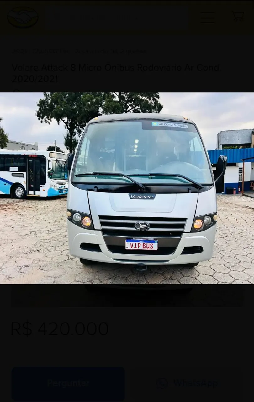 Ônibus usando em estado de novo