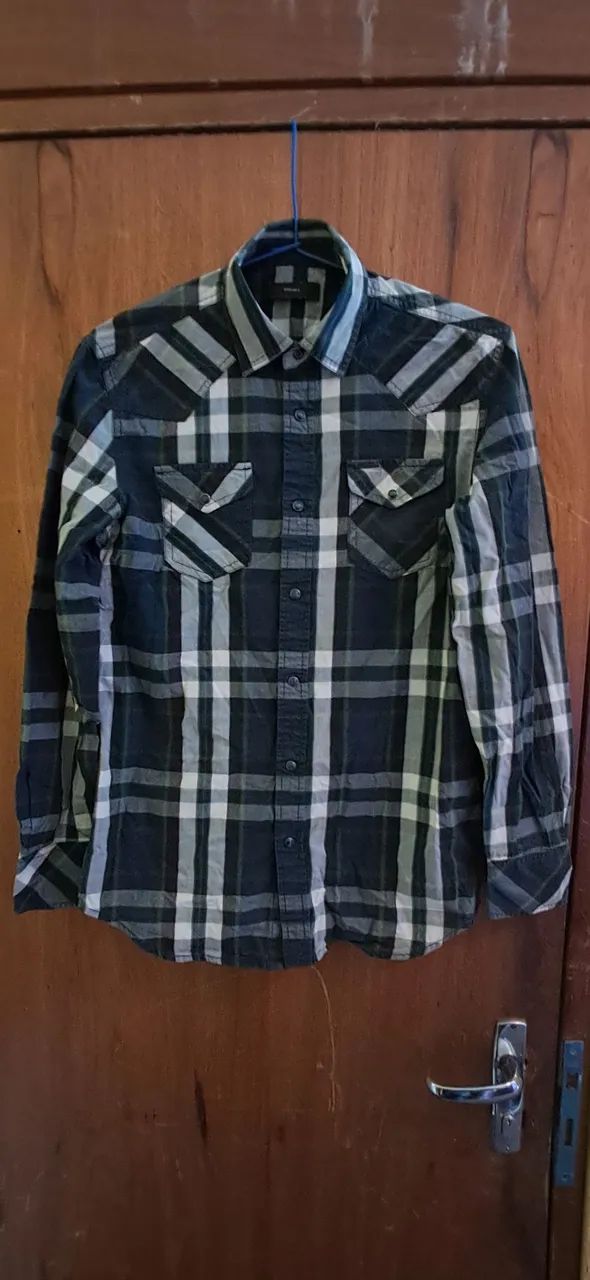 Camisa xadrez Diesel tamanho P