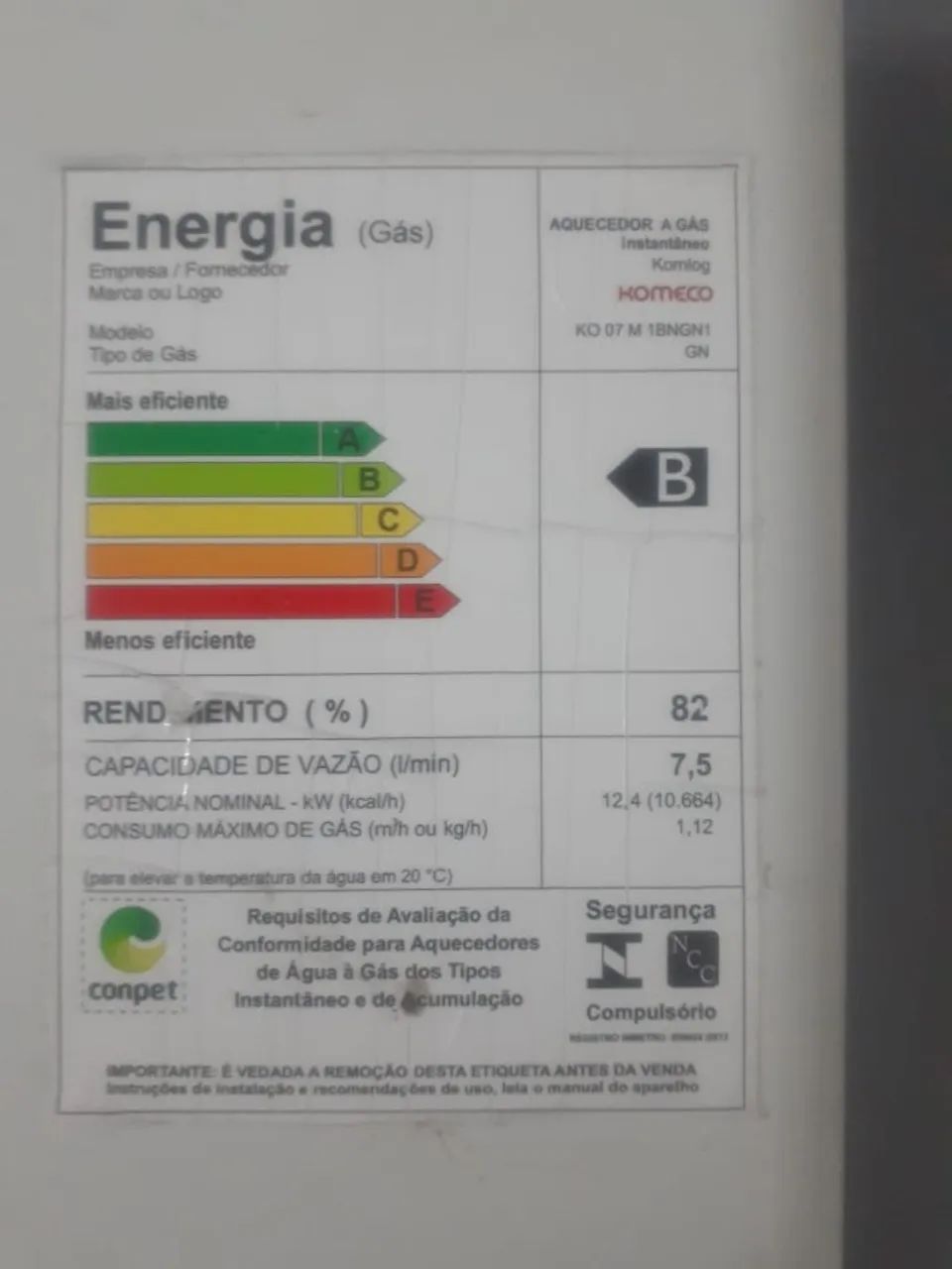 AQUECEDOR KOMECO O7M SLIM Á GAS (ACEITO TROCA) - Foto 4