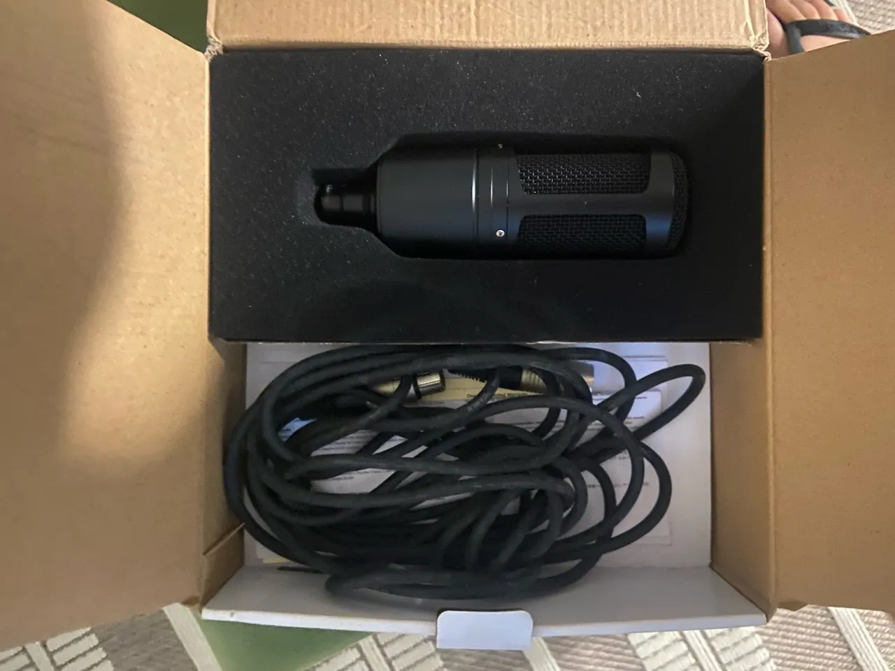Microfone Audio Technica AT2020 com defeito